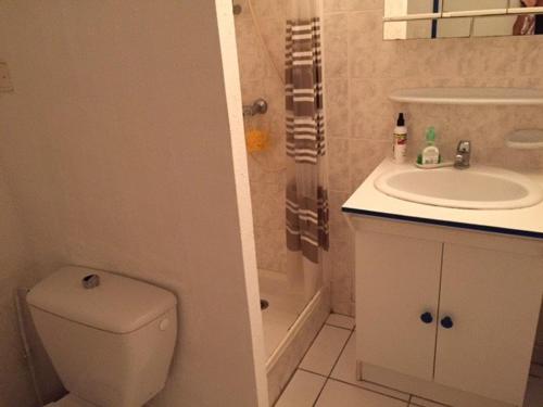 a bathroom with a toilet and a sink at Villa Port Barcarès, 3 pièces, 6 personnes - FR-1-81-270 in Le Barcarès