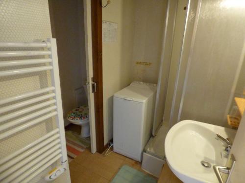 a small bathroom with a toilet and a sink at Studio Saint-Jean-de-Sixt, 1 pièce, 4 personnes - FR-1-458-152 in Saint-Jean-de-Sixt