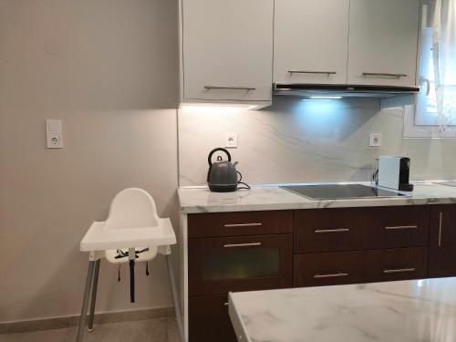 Η κουζίνα ή μικρή κουζίνα στο Meteora View Penthouse