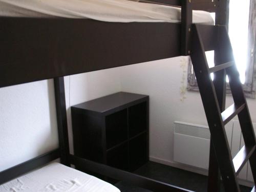 a bedroom with a bunk bed with a television at Appartement Les Adrets-Prapoutel, 2 pièces, 5 personnes - FR-1-557-52 in Les Adrets