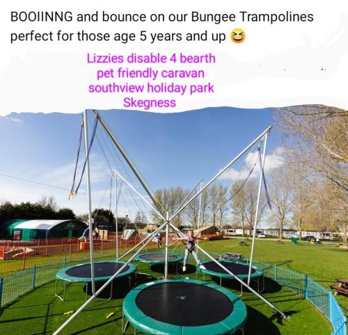 a post with a picture of an empty trampoline at Southview holiday park skegness disabled friendly in Skegness