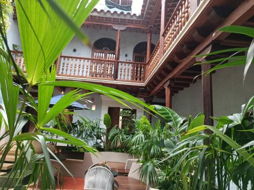 Κήπος έξω από το Hotel Casona del Porvenir