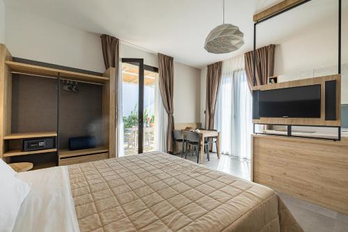 TV a/nebo společenská místnost v ubytování Agriturismo Vigna Corallo