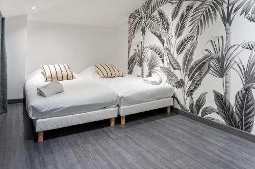 Posteľ alebo postele v izbe v ubytovaní Saint-Gilles-Croix-de-Vie, Charmant appartement 4pers 'O MERCADO'