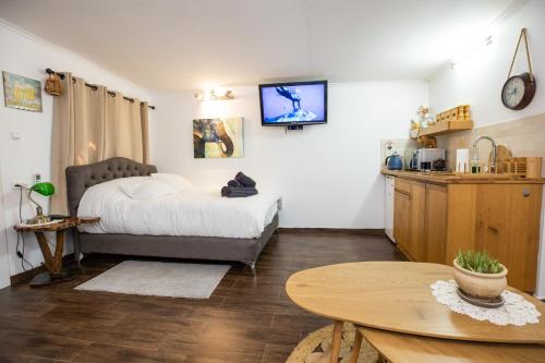 Postel nebo postele na pokoji v ubytování Bubas place