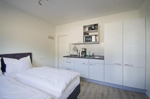 Dapur atau dapur kecil di Appartements Am Kurpark