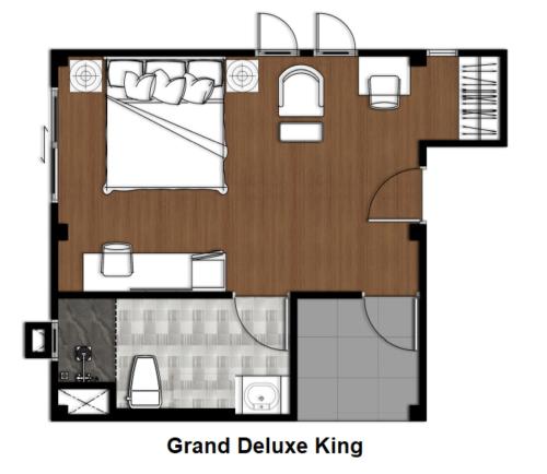 a floor plan of a small house at Be Phrasingh Hotel Chiang Mai in Chiang Mai