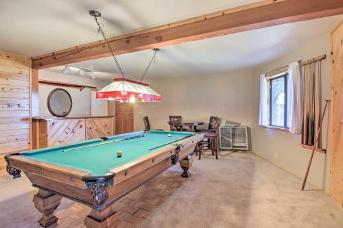 a billiard room with a pool table in it at Idyllic Frazier Park Cabin Views, Pool Table in Frazier Park