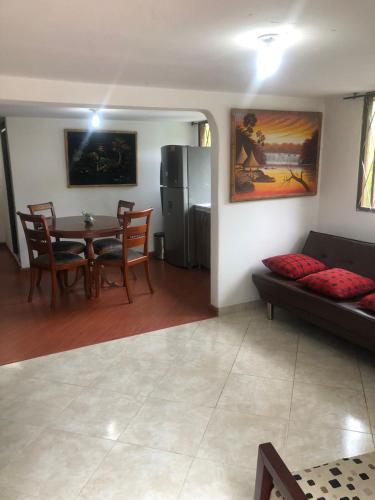 Posezení v ubytování Hacienda Moncora, un lugar hermoso para toda la familia y los amigos