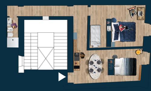 Plán poschodí v ubytovaní Rasella44, Blu Apartment