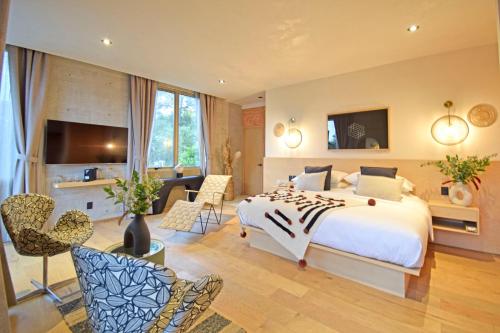 TV a/nebo společenská místnost v ubytování Boutique Hotel Durango219