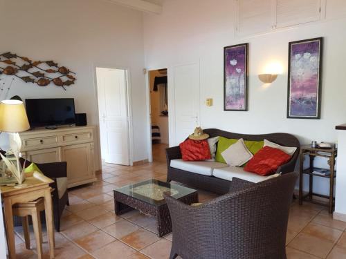 Zona de estar de Les Balcons d'Oyster Pond