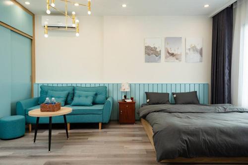 Χώρος καθιστικού στο Căn hộ dịch vụ hiện đại - Zhomestay-MK1