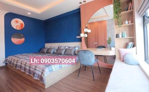 Postel nebo postele na pokoji v ubytování Quy Nhon Chillin' Apartment - FLC Sea Căn Hộ Hướng Biển Trung Tâm TP
