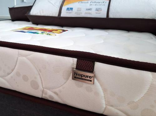 a mattress with a noride sign on top of it at Sunway Onsen Theme Park View @Lost World of Tambun in Ipoh