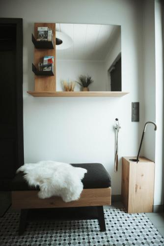 Postel nebo postele na pokoji v ubytování Asten-Chalets