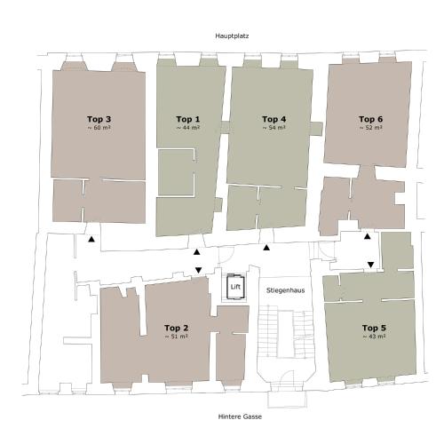 a floor plan of the university of toronto campus at Gh Alte Post Kombi 2 - 6 Gäste in Gmünd in Kärnten