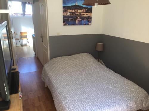 Posteľ alebo postele v izbe v ubytovaní T2 équipé au calme + Terrasse à 1 km de la Mer