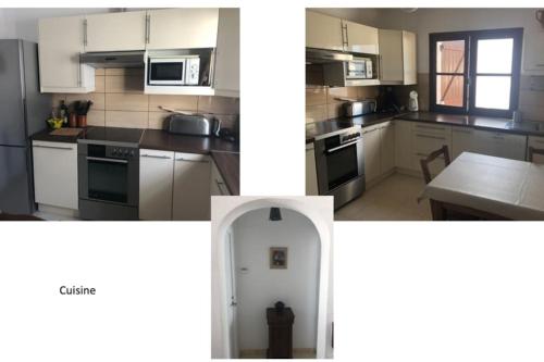 Kuchyň nebo kuchyňský kout v ubytování Maison de famille bord de mer La casita blanca