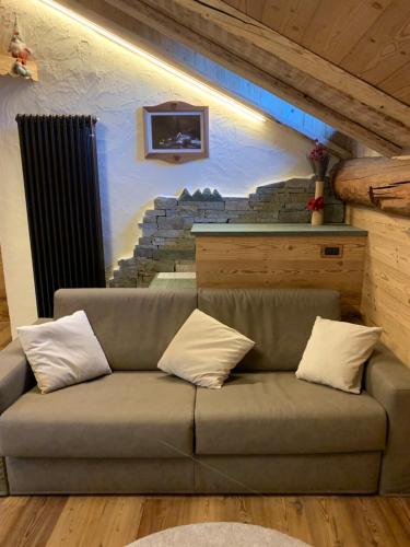 Ruang duduk di Flora Alpina apartments-Residenza Verdebjo