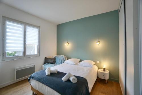 Katil atau katil-katil dalam bilik di Le Bellevue *A 2 pas de la mer * Hyper centre*
