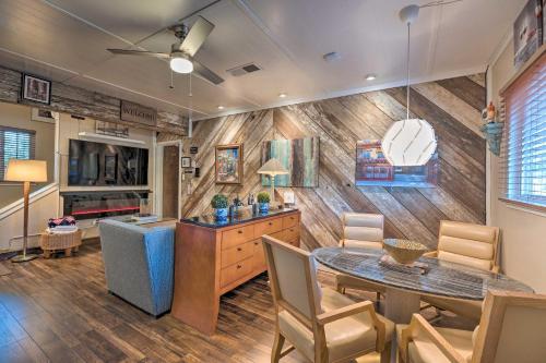 a dining room with a table and chairs at Luxurious Downtown Lodi Apartment in Wine Country! in Lodi