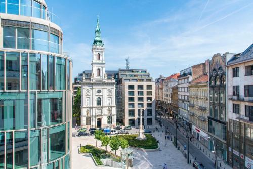 Výhľad na mesto Budapešť alebo výhľad na mesto priamo z apartmánu
