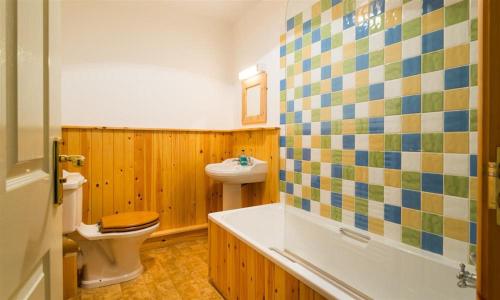 a bathroom with a toilet and a sink at Hawkshead Hall in Hawkshead