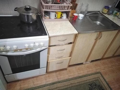 Kuchyň nebo kuchyňský kout v ubytování Kraljevski apartman 2