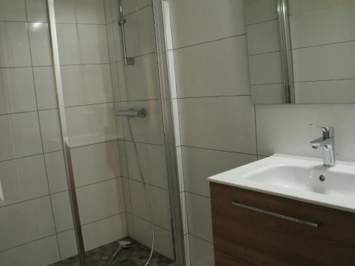 シャテルにあるAppartement Châtel, 2 pièces, 6 personnes - FR-1-200-205のバスルーム(シャワー、シンク付)