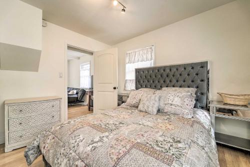 a bedroom with a large bed with a large headboard at Sunny Sierra Valley Cottage Hike and Explore! 