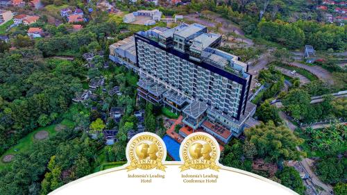 an aerial view of a hotel with a building at InterContinental Bandung Dago Pakar by IHG in Bandung