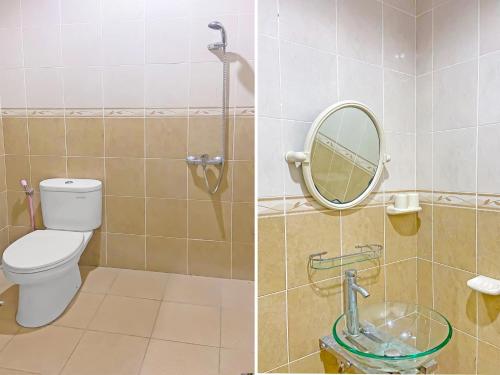 Ett badrum på OYO 91946 Hotel Gajah Mada Indah