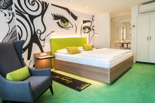 Postel nebo postele na pokoji v ubytování Hotel Am Triller - Hotel & Serviced Apartments