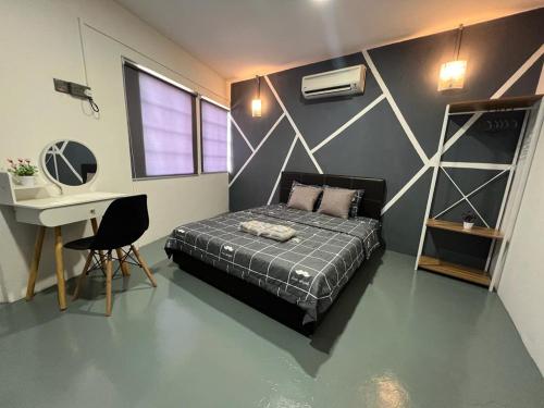 Postel nebo postele na pokoji v ubytování GD HOMESTAY