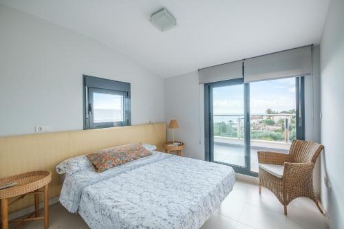 Posteľ alebo postele v izbe v ubytovaní Ático-dúplex geniales vistas al mar
