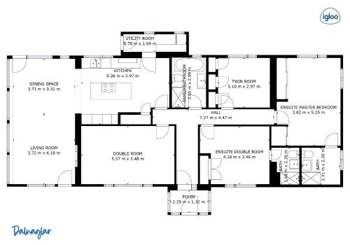 a floor plan of a house at Dalnaglar in Nethy Bridge
