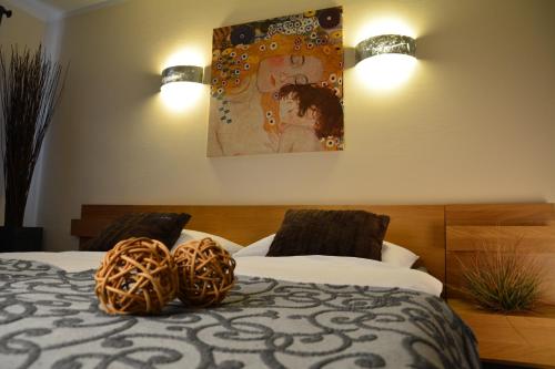 Cama o camas de una habitación en Gästehaus Waldeck