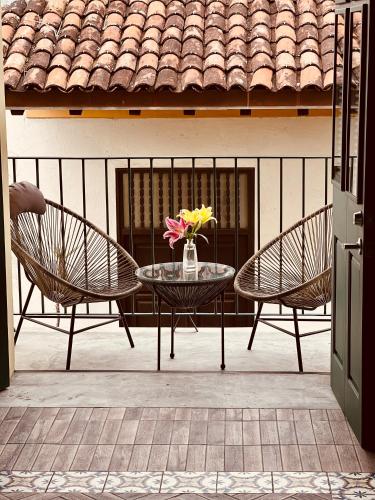 Patio nebo venkovní prostory v ubytování Corcho rooms