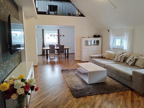 Kuchyň nebo kuchyňský kout v ubytování Ferienwohnung im Allgäu