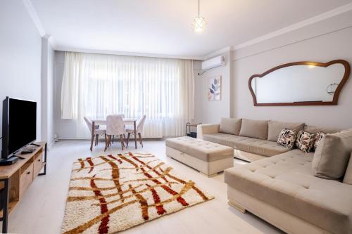 Гостиная зона в Fully Equipped Cozy Home in Kadikoy