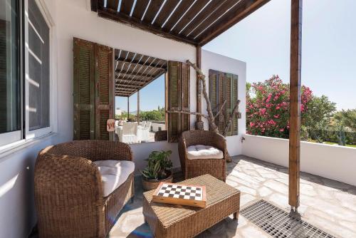 Χώρος καθιστικού στο Afandou Beach Villas Sofias