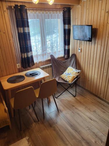 U Parów Sauna & Jacuzziにあるテレビまたはエンターテインメントセンター