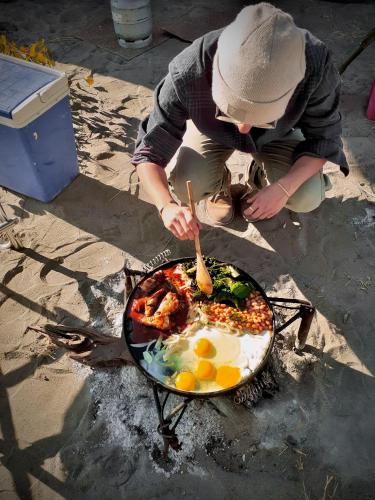 Attrezzature per barbecue disponibili per gli ospiti dell'ostello