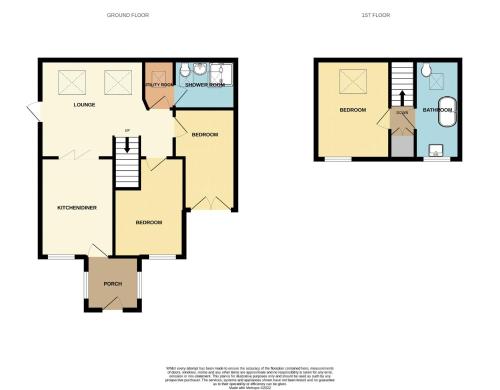 a floor plan of a house at Laurieknowe Coach House in Dumfries