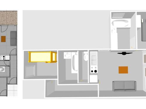 Planlösningen för Appartement Val-d'Isère, 3 pièces, 6 personnes - FR-1-694-19