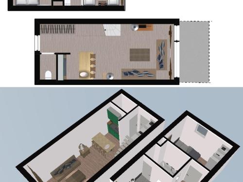 Apgyvendinimo įstaigos Appartement Val-d'Isère, 2 pièces, 6 personnes - FR-1-694-198 aukšto planas