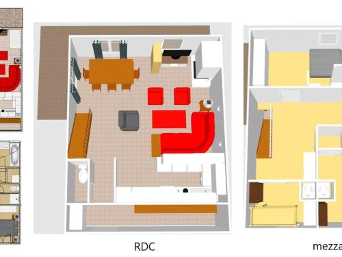 Plano de Chalet Val-d'Isère, 4 pièces, 7 personnes - FR-1-694-219