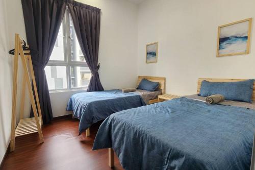 Postel nebo postele na pokoji v ubytování Cinema Blue Ocean 3 bedroom house kids water park