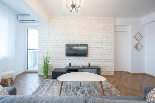 TV tai viihdekeskus majoituspaikassa Brick Flats